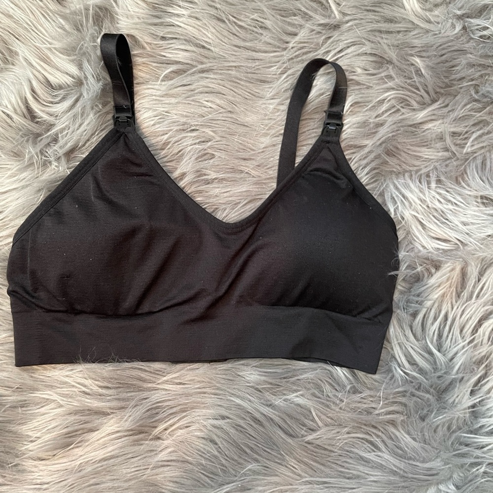 Womens black nursing bra